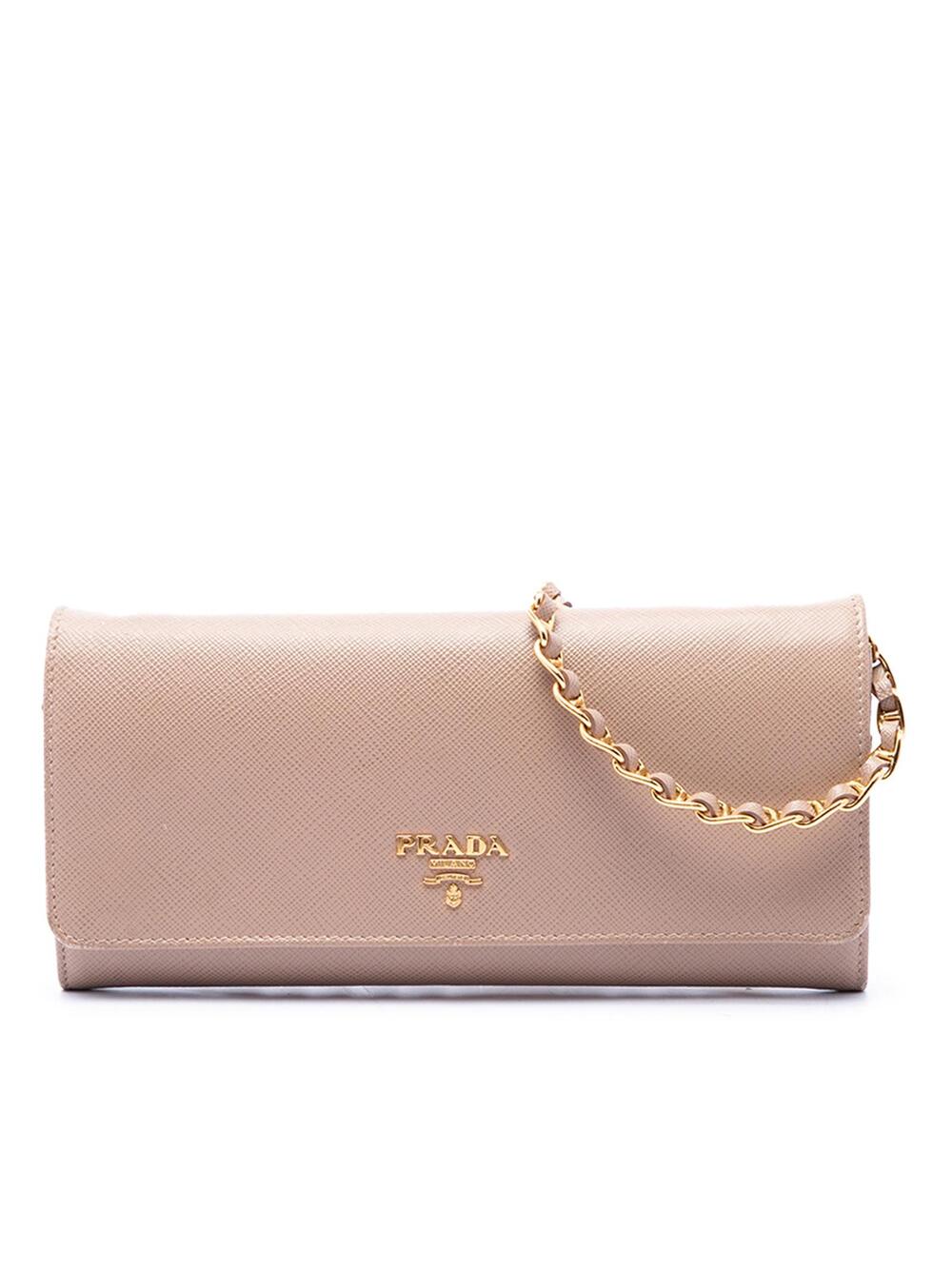 Prada Saffiano Lux Wallet On Chain Pre- #374396P67B